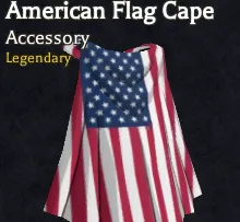 American Flag Cape legendary accessory in Bizarre Lineage