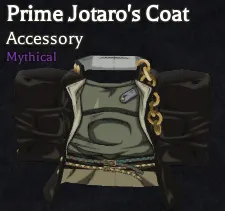Prime Jotaro's Coat mythical accessory in Bizarre Lineage