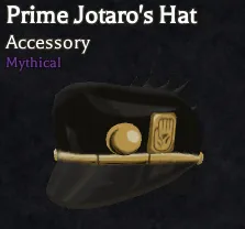 Prime Jotaro's Hat mythical accessory in Bizarre Lineage