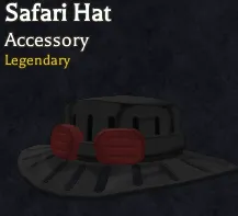 Safari Hat legendary accessory with +20% Spin Damage in Bizarre Lineage