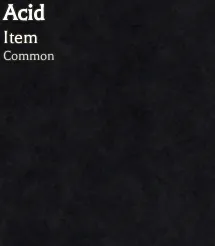 Acid crafting material in Bizarre Lineage