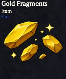 Gold Fragments rare material in Bizarre Lineage