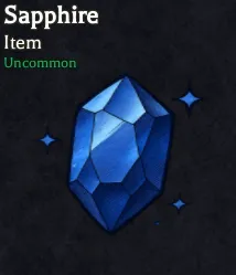 Sapphire uncommon material in Bizarre Lineage