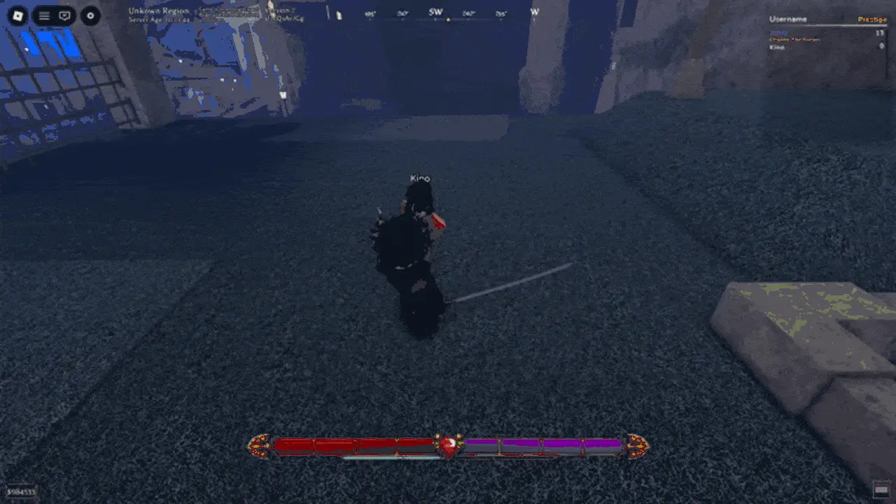 Odachi weapon animation in Bizarre Lineage